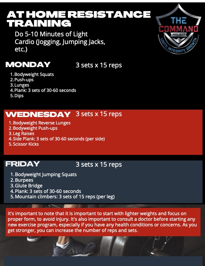 No gym: At-Home Resistance card